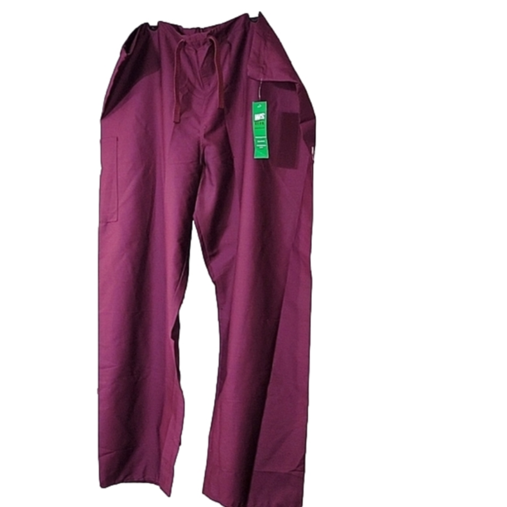 2 Pair of WHITE SWAN FUNDAMENTALS scrub pants, medical nurse, NWT, wine